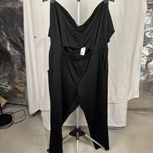 Curvy Sense‎ Plus Size 4X Black Sleeveless Jumpsuit – Casual Chic